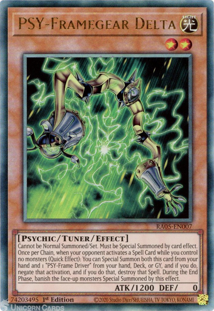 RA05-EN007 PSY-Framegear Delta : Ultimate Rare 1st Edition Mint YuGiOh Card