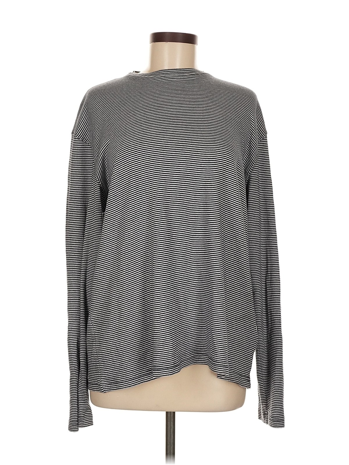 Zara Women Gray Long Sleeve T-Shirt M