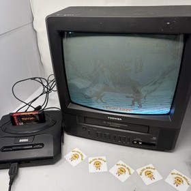 Sega Genesis Core System MK-1631 w/Primal Rage 1 Controller/cords **Working