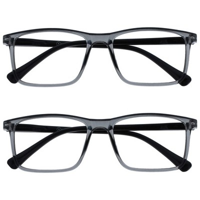 OPULIZE INK Lesebrille Damen Herren 2er-Pack Rechteck Rahmen Federscharniere