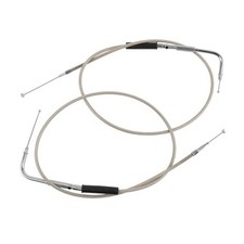 Throttle Idle Cable Stainless Steel Braided Throttle Cable Wire Kit 35.4"