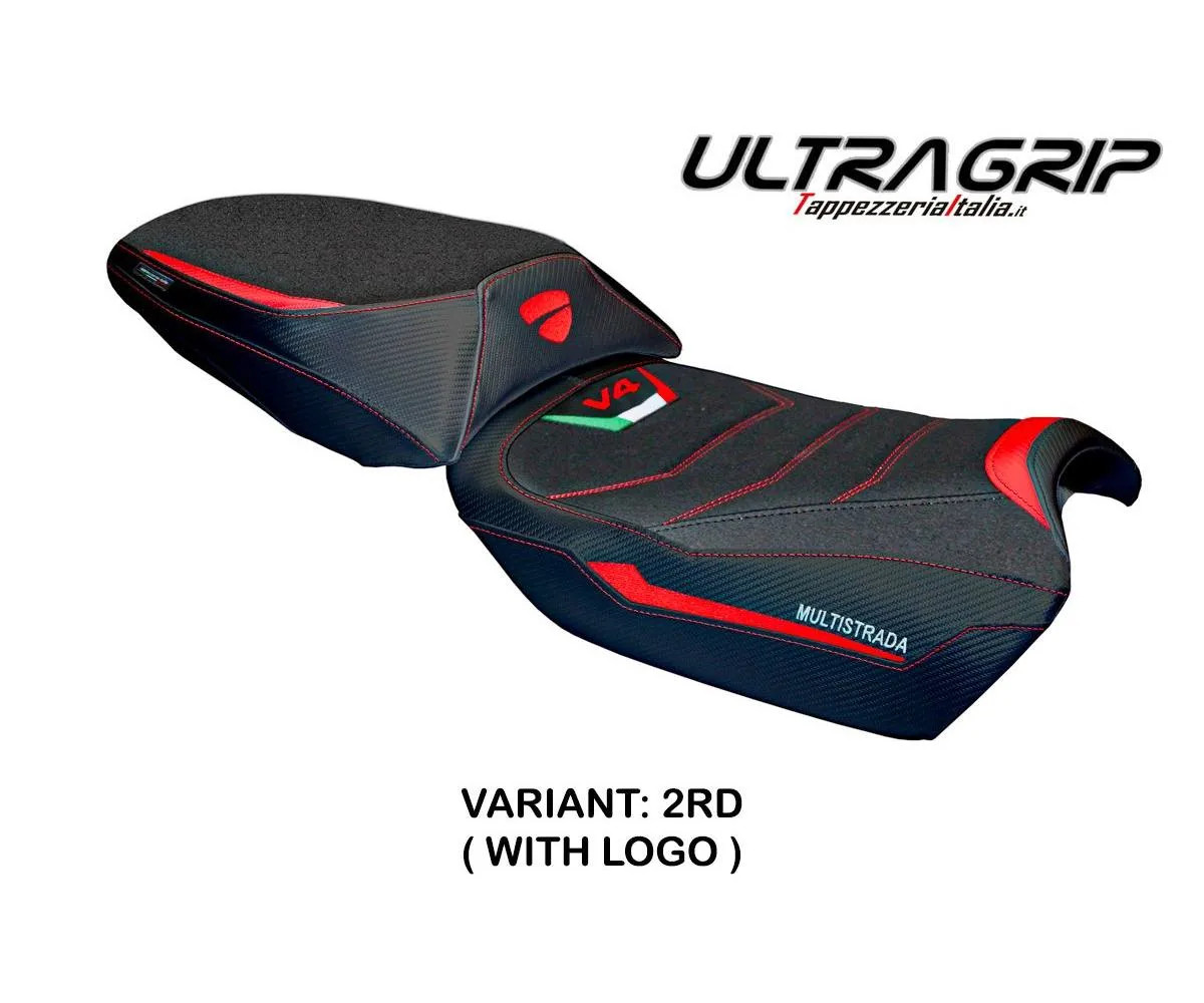 Seat cover Adria UGrip Red + logo Tpz comp DUCATI MULTISTRADA V4 RALLY 2023 2026