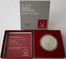 Austria 20 Euro 2016 Amadeus: The Genius Silver
