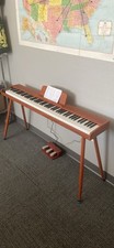 Mid Century Modern Style 88 Key Digital Piano weighted, w/ Pedal and Headphones