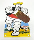 Vintage Michelin Tires Bidendum Drummer Man Porcelain Sign Service Station
