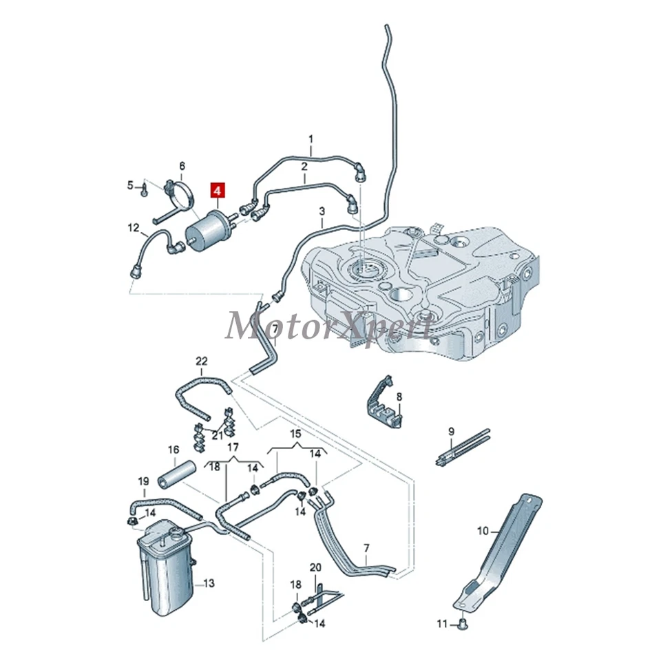 Оригинальный топливный фильтр 6,6 бар 1K0201051K для AUDI A1 A3 TT quattro 2008-2014 1,8 2,0 - Изображение 4 из 4