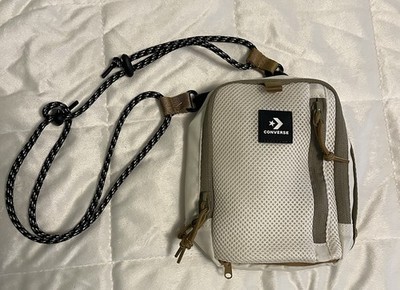 Converse Crossbody Bag Small Beige Olive Black Adjustable Rope Strap Zip