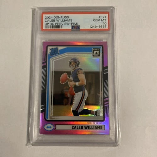 2024 Panini Donruss Caleb Williams Optic Preview-Pink Prizm RC #327  🔥PSA 10🔥