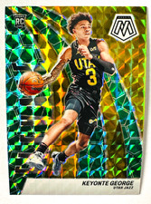 2023-24 Panini Mosaic Keyonte George GREEN YELLOW Prizm RC #22 Elevate Jazz!