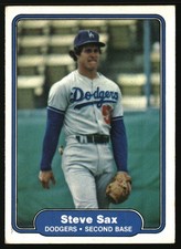1982 Fleer #21 Steve Sax Free Shipping