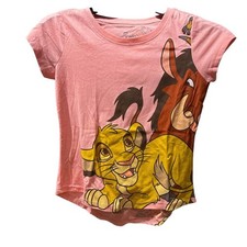 Disney The Lion King Graphic Tee - Simba, Timon, and Pumbaa Design Girls Size L