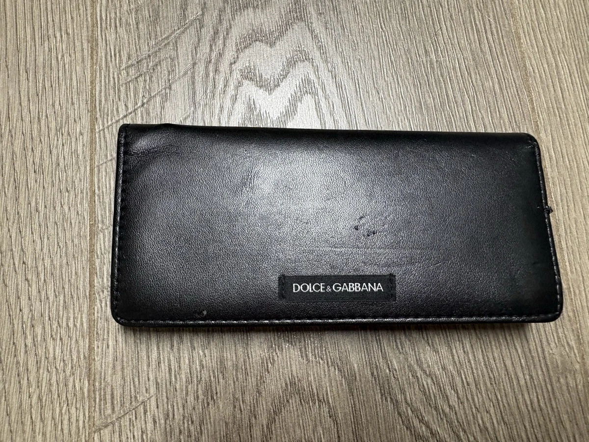 Dolce & Gabbana Black Leather Eyewear Case Dolce & Gabbana D&G Sunglasses Eyeglasses Black Semi Hard  main image 2