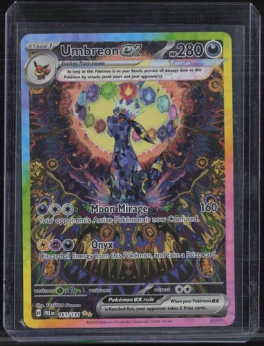 2025 Pokemon Prismatic Evolutions Special Illustration Rare #161 Umbreon ex