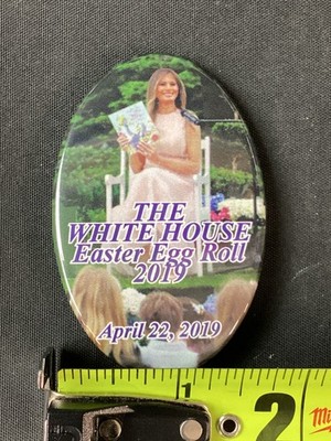 2019 The White House Easter Egg Roll Melania Trump 2'' Button Lapel Pin #18/100