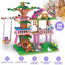 Interactive Building Toy 504 Pieces Tree House Building Set Assemble Creative 3D