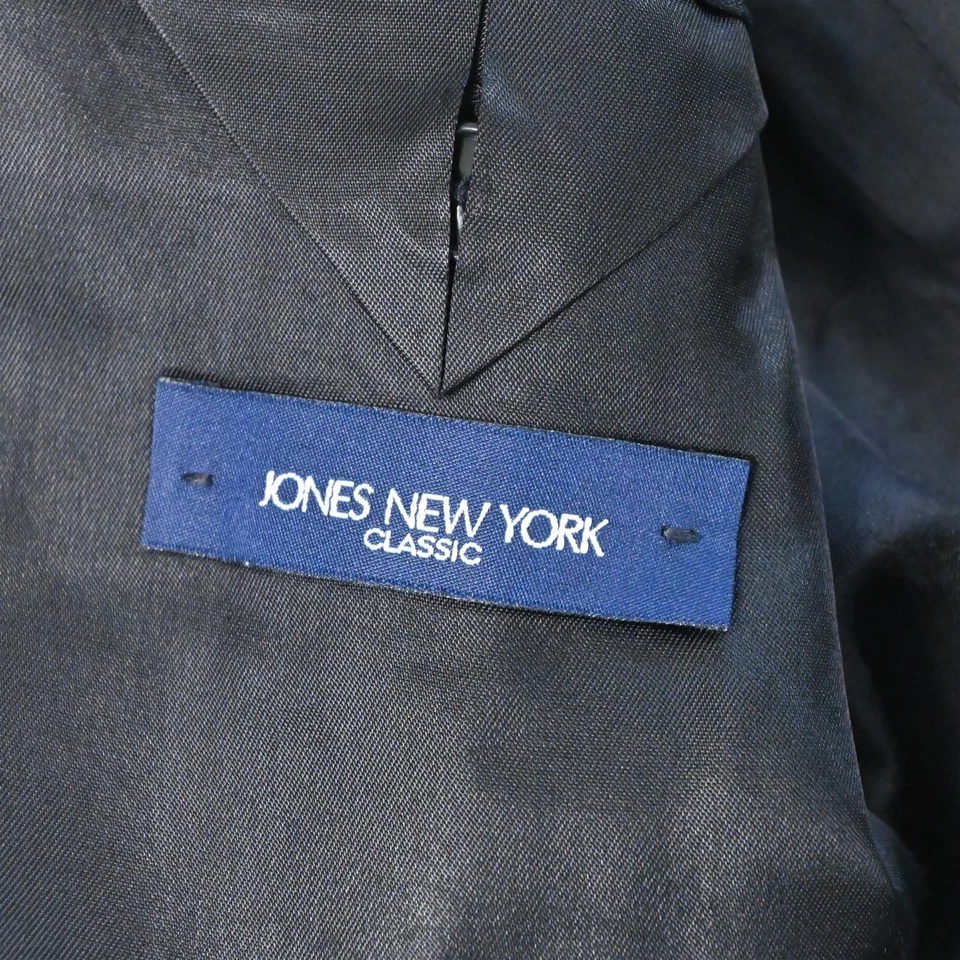 Jones New York 42R 34x32 Gris Rayas 100% Lana Hombre Chaqueta Pantalones Traje Foto 4 de 4