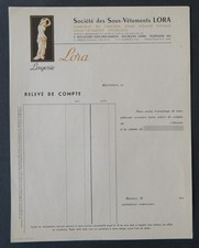 Fattura BOURGOIN SOTTO ABITO LORA bella testa illustrata 46