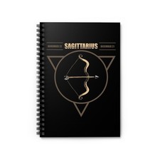 Sagittarius Zodiac Notebook  Spiral Ruled Journal