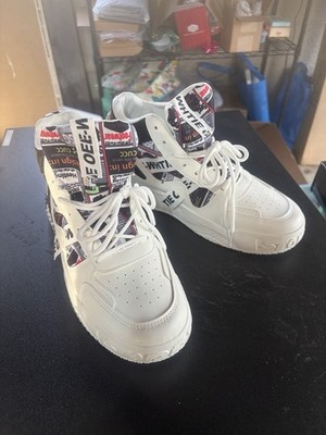 Off-White High Top Graphic Multicolor Sneakers Lace Up White Men's Athletic
