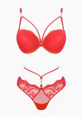 8051131155277 LORMAR BIUSTONOSZ+BRAZYLIANY BON2627 COORDINATO rosso 80B/L LORMAR