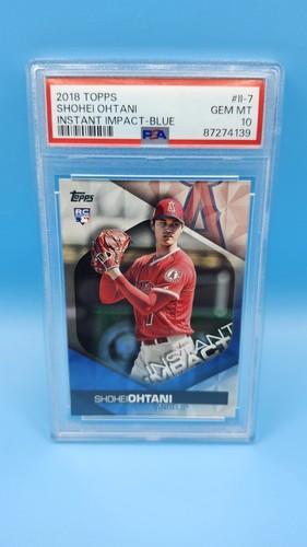 2018 Shohei Ohtani "POP 19" Topps Instant Impact "Blue" Rookie Card #II-7