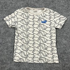 Puma Power Pack Aop Big T Shirt Kids 7 Black White All Over Print Regular Fit