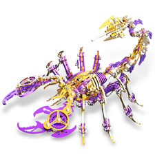 3D Metal Purple-Gold Scorpion King Assembly Educational DIY Jigsaw Puzzle Toy