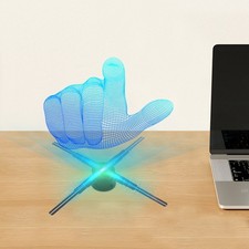 LED Hologram Fan Hologram Fan Projector with Remote 3D Hologram Display Fan
