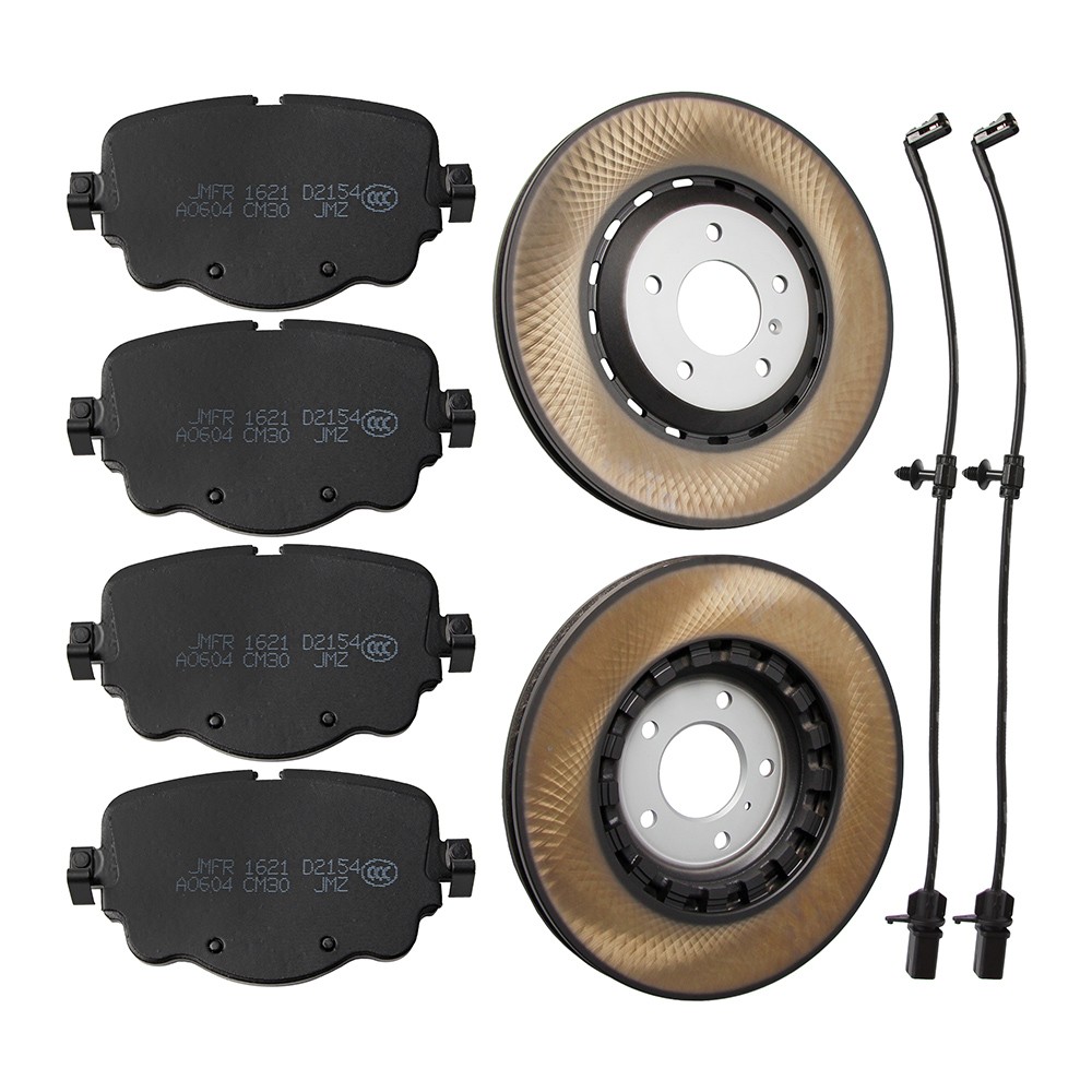Front & Rear Brake Pads & Rotors 4M0615301AR For 2016-2026 Bentley Bentayga