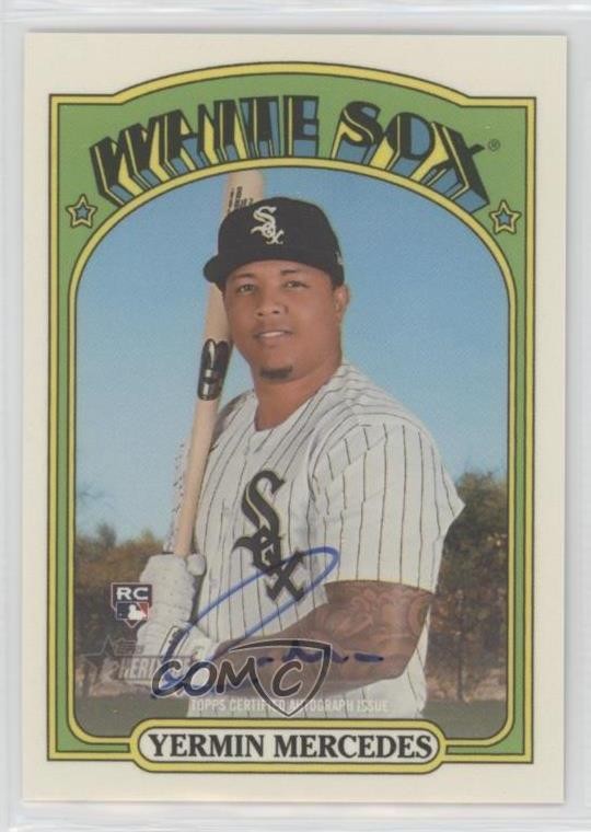 2021 Topps Heritage High Number Real One Yermin Mercedes Rookie Auto RC 03lu