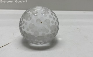 Tiffany and Co. 2.5" Glass Polka Dot Sphere Paper Weight Table Decor