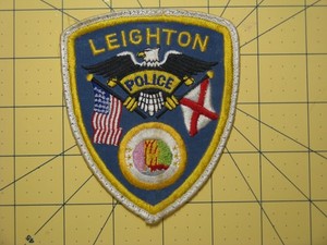 AL. LEIGHTON, ALABAMA POLICE NICE OLD VINTAGE SHOULDER PATCH SHERIFF