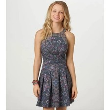 American Eagle Paisley Halter Mini Dress Size 6 New