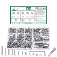 M4 Schrauben Set 405 Stk Mit Muttern Und Unterlegscheiben ZubehöR 0,45 Kg
