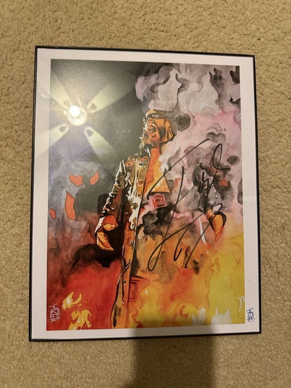 Edge Adam Copeland Signed Schamberger Art 11 x 14 WWE AEW Brood W/frame