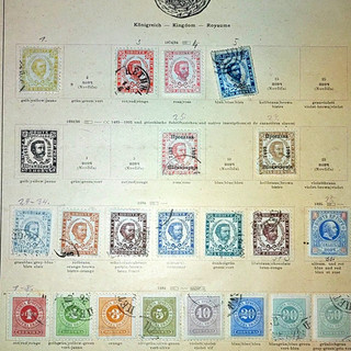 Jugoslawien gestempelte Briefmarken Sammlung auf Albumblatt Motiv Porträt