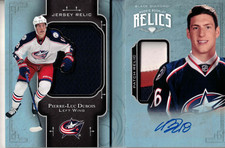 2017-18 UD Black Diamond Pierre-Luc Dubois Rookie Booklet patch auto /99 card. rookie card picture