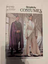 Simplicity R12163 Costume Adult Men's Suit Coat Pants Size 34-42 Uncut New