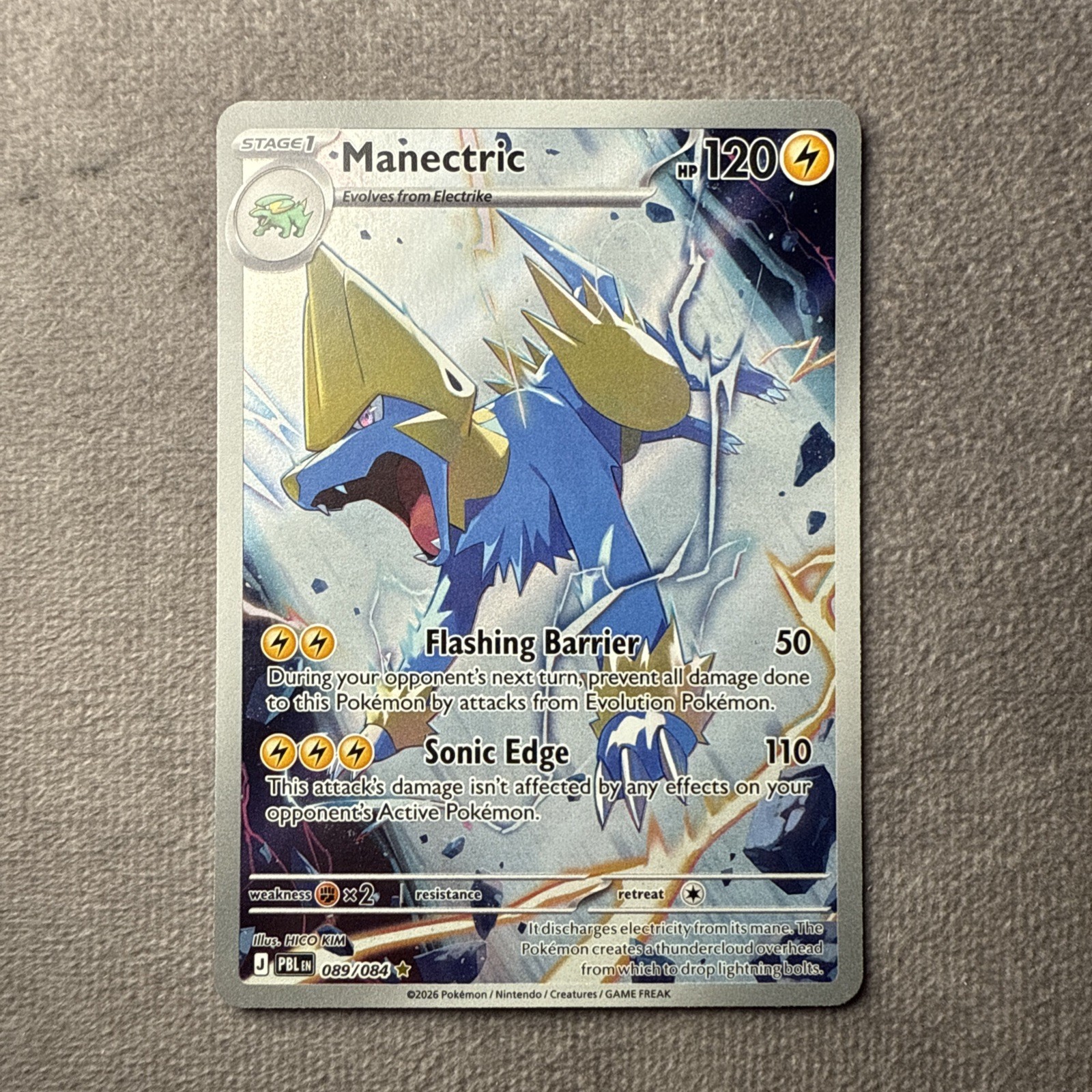 Manectric - 089/084 Illustration Rare ME05: Pitch Black Pokemon Holo