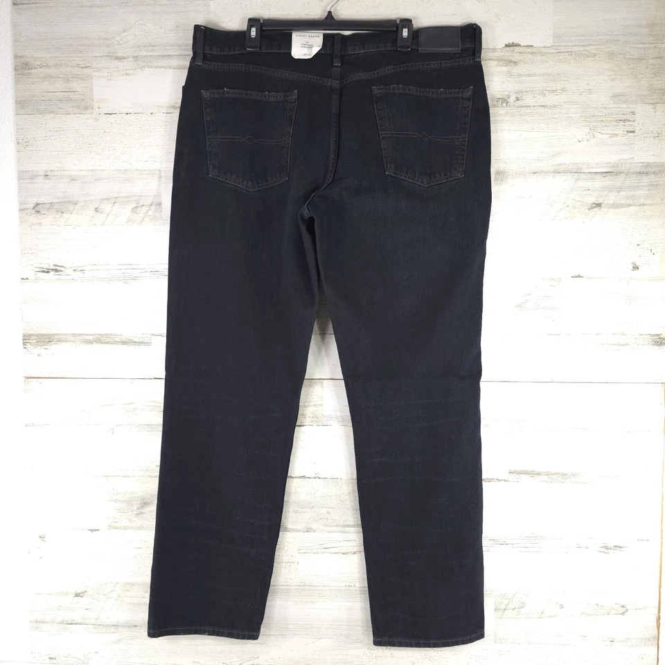 NWT $109 LUCKY BRAND 363 VINTAGE STRAIGHT RIGID JEANS MEN'S SIZE 40X34 DARK WASH - Image 3 of 4