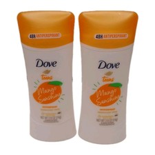 2 DOVE Teens Antiperspirant Moisturizer Mango Sunshine Deodorant 2.6 oz Discont.