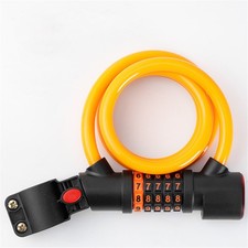 1.2M Outdoor Portable 5-Digit Combination Lock Mountain Bike Lock With Light