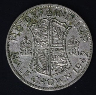 GREAT BRITAIN 1/2 Crown 1942 Silver 0.500 George VI. XF 3934