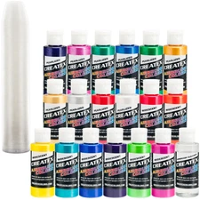 18 Color SPECIAL EFFECTS Createx AIRBRUSH PAINT COLORS SET Iridescent Pearl