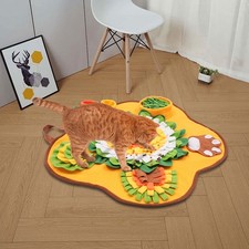 Snuffle Mat Pet Treats Feeding Mat Dog Feeding Mat 60*60cm Sniffing Mat Yellow