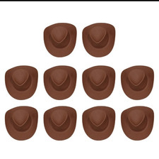 10Pcs Mini Cowboy Hat Plastic Mini Western Hat Cute Doll Hat Party Hats For