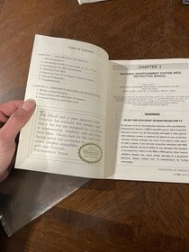 nintendo nes control deck Console instructions manual With plastic bag