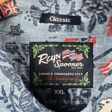 Reyn Spooner 2023 Summer Commemorative FADED DENIM Shirt Mens 2XL XXL SOLD OUT