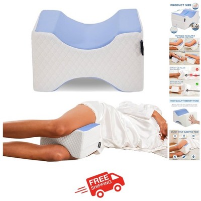Knee Pillow for Side Sleepers, Large Comfortable Memory Foam Leg Pillow for Side