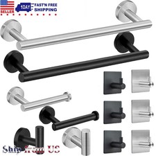 6pcs Bathroom Hardware Towel Bar Set - Bathroom Accessories Set